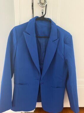 Royal Blue Single Button Blazer Size Small